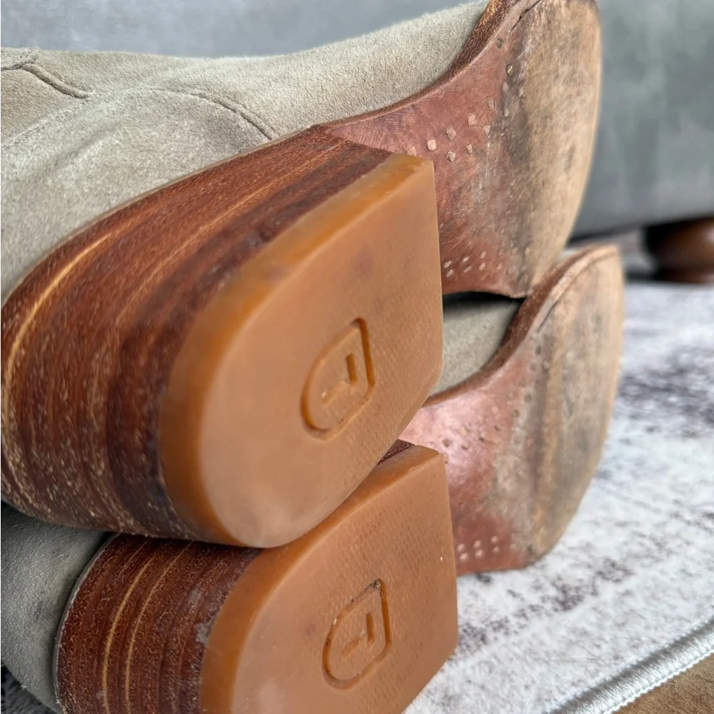 Tecovas Lucy Women's Grey Suede Ankle Boots 9.5 - Picture 7 of 11